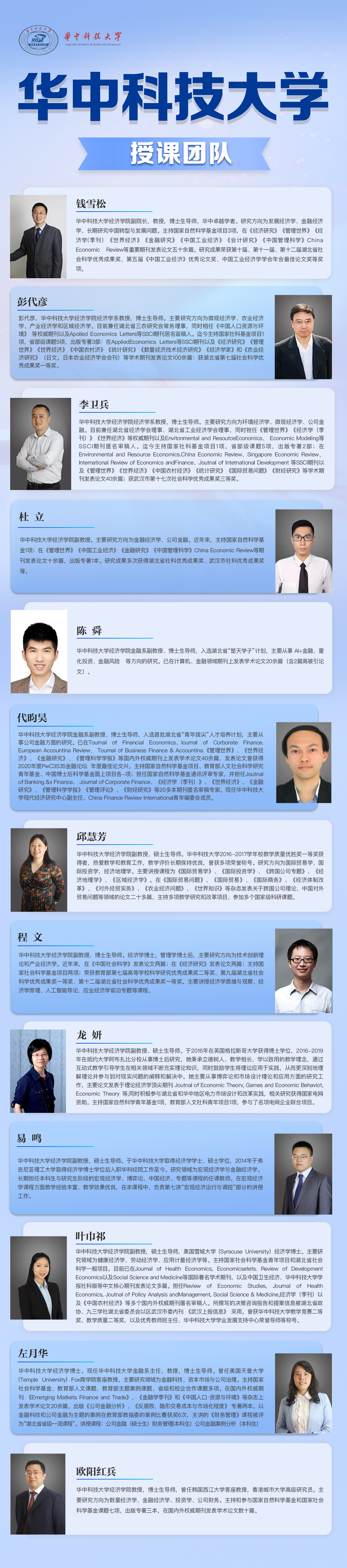 华中科技大学同等学力申硕师资安排